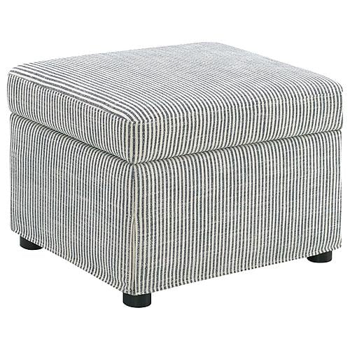 Winter Upholstered Hydraulic Lift Top Storage Ottoman Grey by Coaster