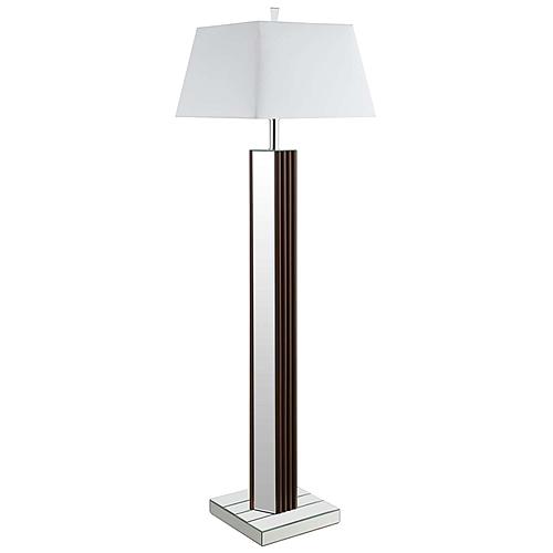 Elena 67-inch Square Tapered Mirrored Floor Lamp Brown by Coaster