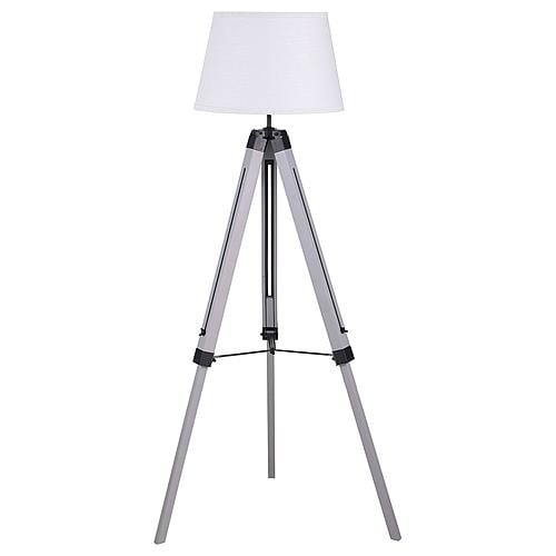 Dayton Adjustable Empire Shade Tripod Floor Lamp Grey by Coaster