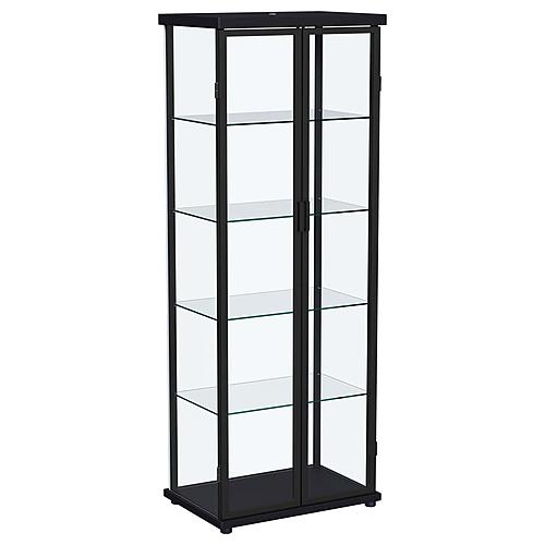 Aero 4-shelf Display Curio Cabinet w/LED Lighting Black by Coaster