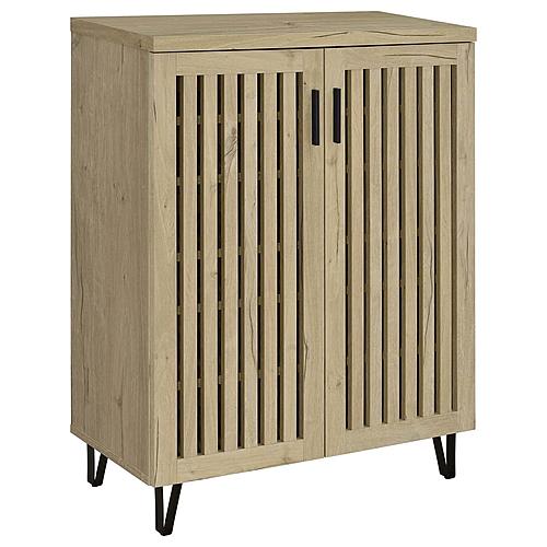 Brixton 2-Door Entryway Shoe Storage Cabinets White Oak by Coaster