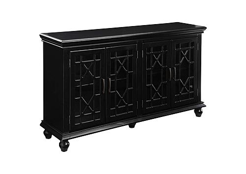 Kovu 4-door Accent Cabinet Black by Coaster