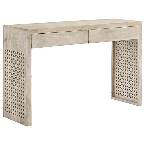 Rickman 2-drawer Wood Entryway Console Table White Washed by Coaster