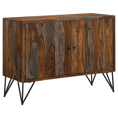 Macon 2-door Accent Cabinet Sheesham Grey by Coaster
