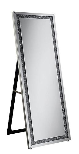 Novak Rectangular Cheval Floor Mirror Silver by Coaster