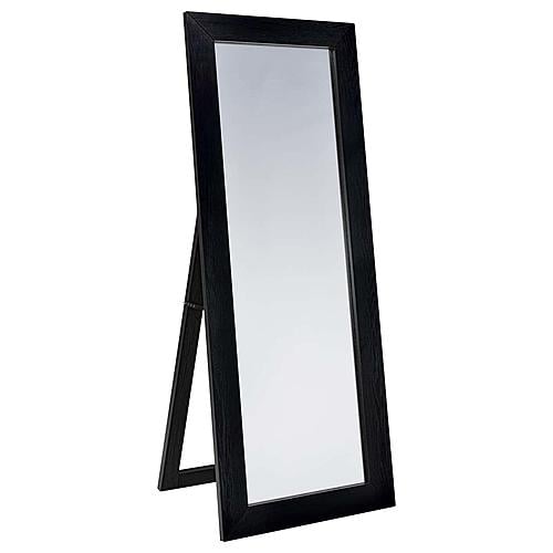 Cadence Tempered Glass Full Length Standing Mirror Black Oak by Coaster