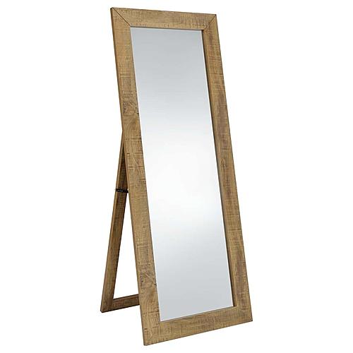 Cadence Tempered Glass Full Length Standing Mirror Mango by Coaster