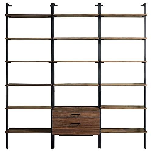 Owens 3-piece 96-inch Wall Mounted Bookshelf Set Walnut by Coaster