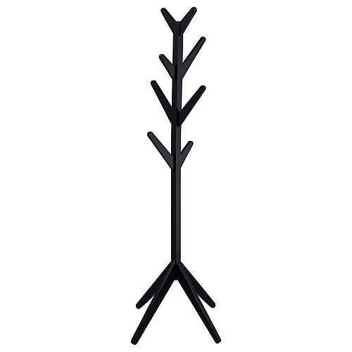 Margaret Solid Wood Coat Rack Clothing Hanger Black by Coaster