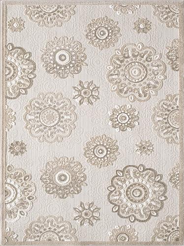 Calla Taupe Suzani Area Rug by KAS Rugs