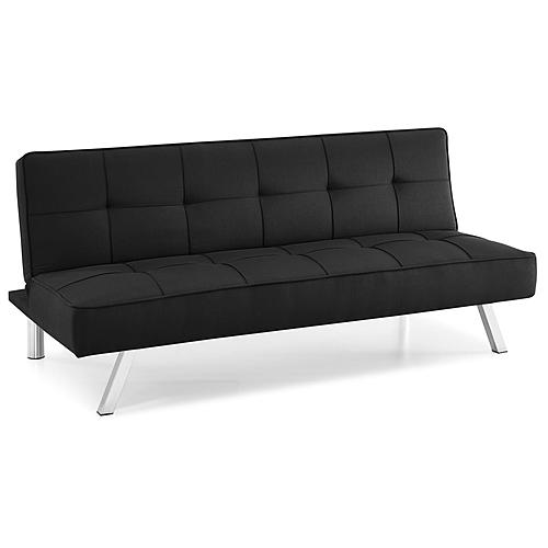 Serta&reg; Carson Convertible Futon in Black by Lifestyle