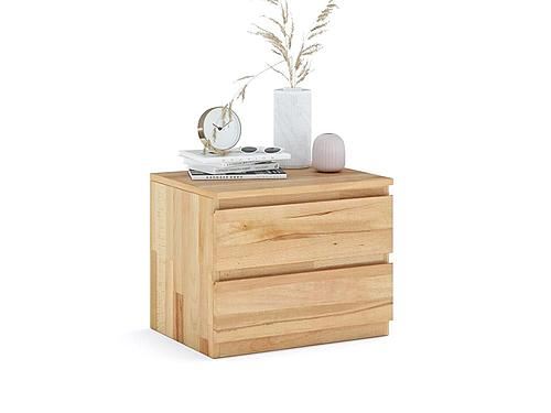Eco 2-Drawer Nightstand - Chemical Free - Hand-Rubbed Oil Finish by Comfort Pure