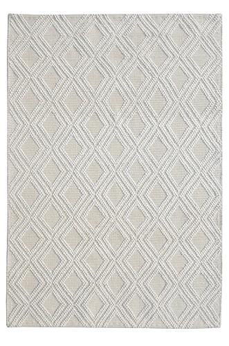 Chloe Ivory Natural Diamond Area Rug by KAS Rugs