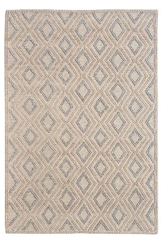 Chloe Natural Grey Diamond Area Rug by KAS Rugs