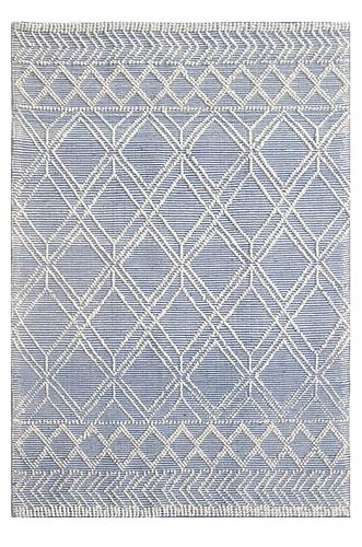 Chloe Blue Ivory Geo Area Rug by KAS Rugs