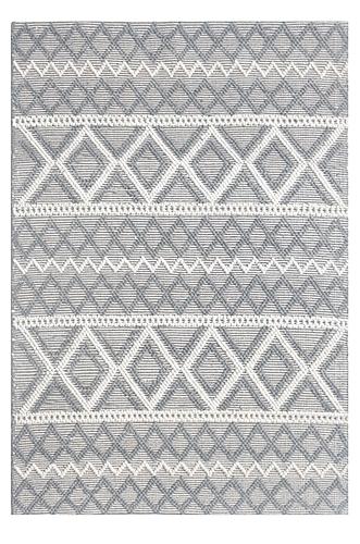 Chloe Grey Ivory Boho Area Rug by KAS Rugs
