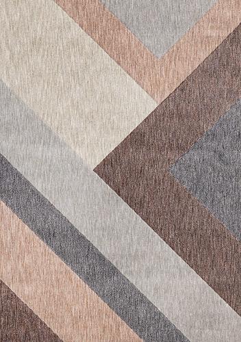 Cora Pink Taupe Geometric Design Rug by Kalora