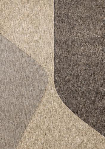 Cora Taupe Beige Grey Curvy Design Rug by Kalora