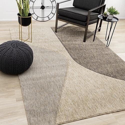 Blue Liquid Marble Round Rug main image 1