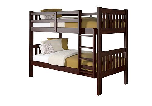 Twin/Twin Mission Bunkbed Cappuccino by Donco