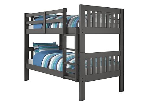 Twin/Twin Mission Bunkbed Dark Grey by Donco