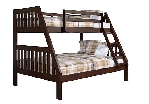 Twin/Full Mission Bunk Bed Cappuccino by Donco