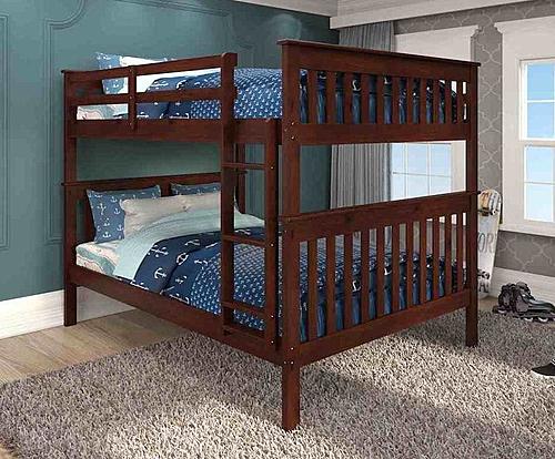 Mission Bunkbed Full/Full Cappuccino by Donco