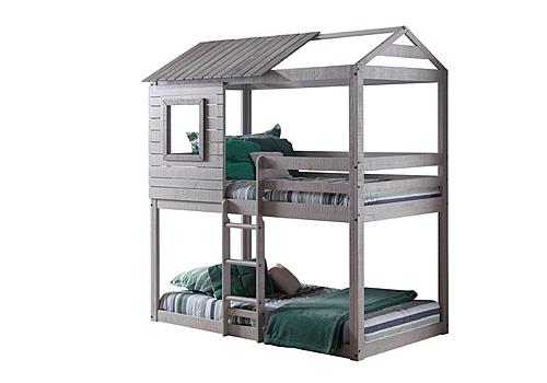 Deer Blind Bunk Rustic Light Grey by Donco