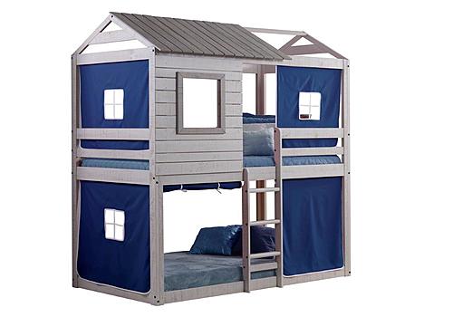 Deer Blind Bunk Rustic Grey w/Blue Tent Kit by Donco