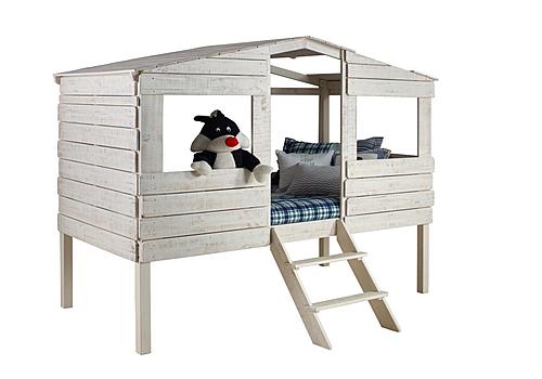 Twin Tree House Loft Rustic Grey by Donco
