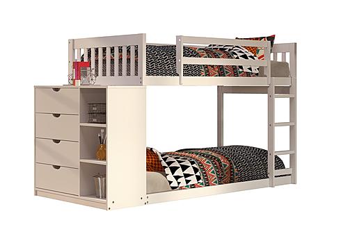 Mission Chest Bunk White by Donco