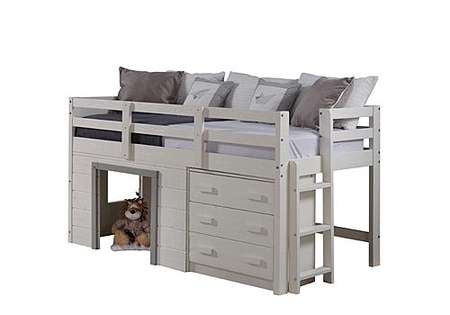 Twin Sweet Dreams Low Loft White/Grey by Donco