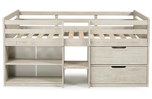Twin Low Loft Rustic Light Grey by Donco