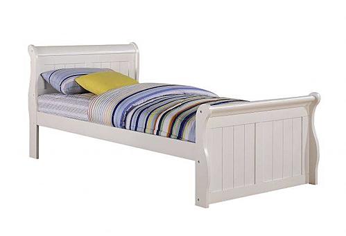 Twin Sleigh Bed White by Donco