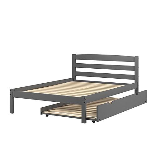 Full Econo Bed With Trundle Bed Dark Grey Finish by Donco