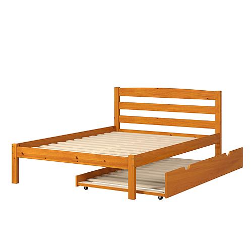 Full Econo Bed With Trundle Bed Honey Finish by Donco