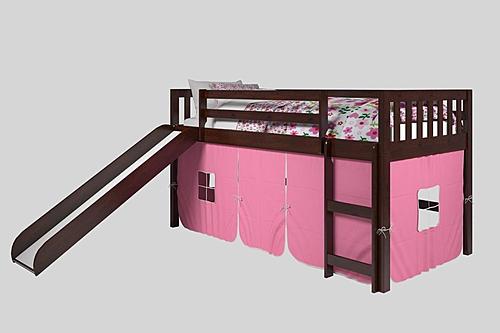 Mission Low Loft Cappuccino w/Pink Tent Kit by Donco