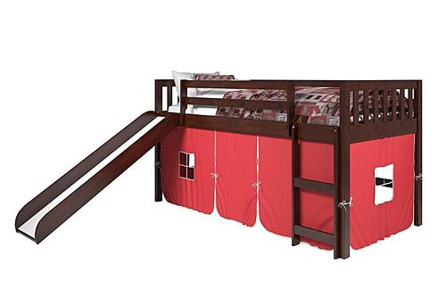 Mission Low Loft Cappuccino w/Red Tent Kit by Donco