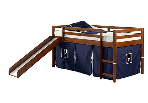 Tent Bed Espresso w/Blue Tent Kit by Donco
