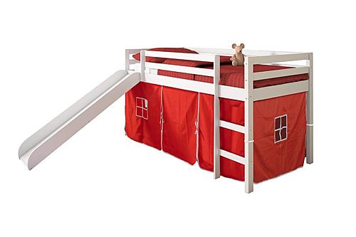 Tent Bed White w/Red Tent Kit by Donco