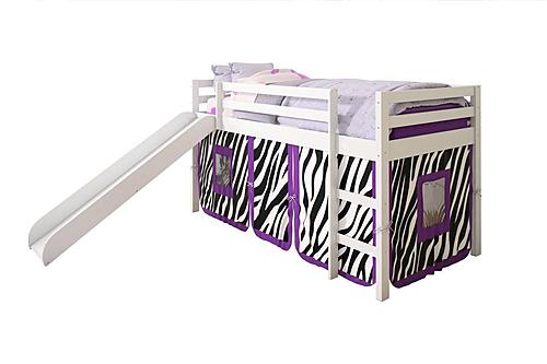 Tent Bed White w/Zebra Tent Kit by Donco