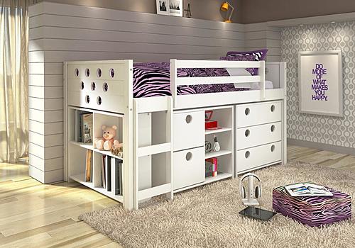 Circles Low Loft White by Donco