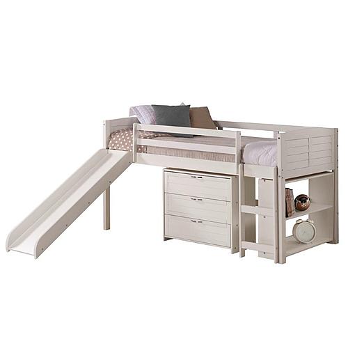 Twin Louver Low Loft w/Slide In White Finish Group C by Donco