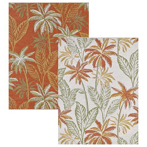 Dahlia Ivory/Rust Paradise  Area Rug by KAS Rugs