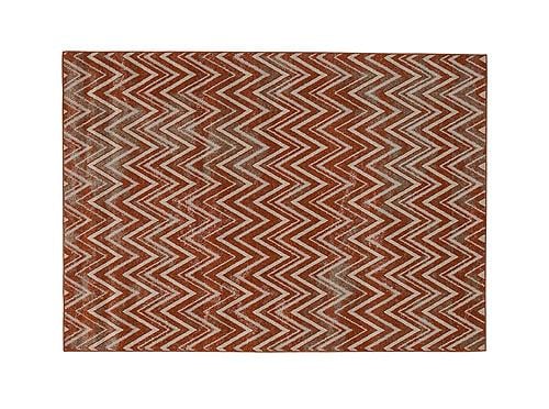 Pune - Carpet 5'x8' - Orange / Beige by Enza Home