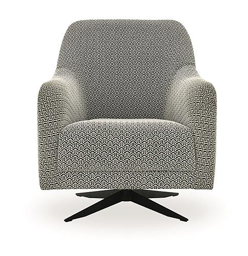 Maison - Swivel Armchair - 20501 Black White by Enza Home