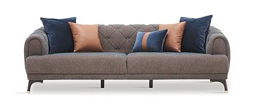 Navona - 2.5 Seater Sofa - 11202 Navy Blue Orange by Enza Home