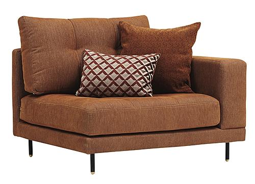 Arte - End Module Sofa - Almira - Right Hand Facing - 12201 Orange by Enza Home
