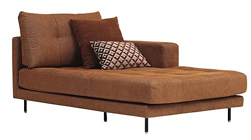 Arte - Chaise Module Sofa - Right Hand Facing - 12201 Orange by Enza Home