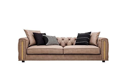 Sirona - 3.5 Seat Sofa - 11505 Dark Taupe by Enza Home